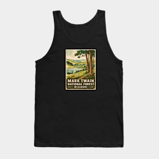 Mark Twain National Forest Missouri - Watercolor Travel Poster Tank Top